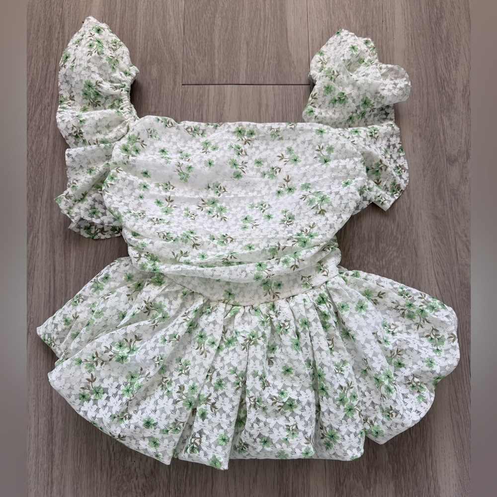 Women flowery peplum top